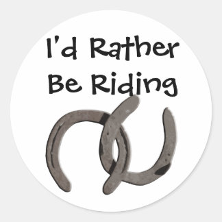 Grijze Hoefijzers Ik zou liever Sticker rijden