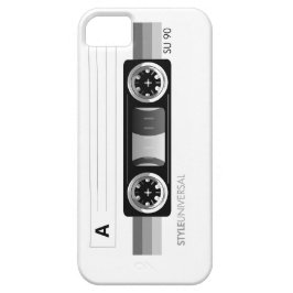 Grijze hoesje met cassettebandetiket