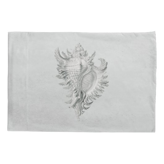 Grijze Hoesje Shell Pillow Kussensloop (Achterkant)