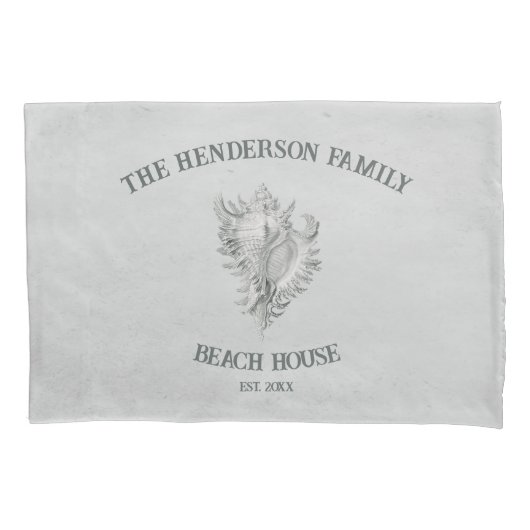 Grijze Hoesje Shell Pillow Kussensloop (Voorkant)