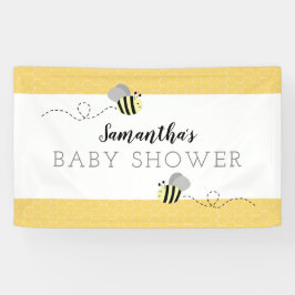 Grijze Hommels Baby Shower Spandoek