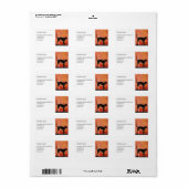 Grijze hond adreslabels etiket (Full Sheet)
