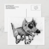 grijze hond briefkaart (Voorkant / Achterkant)