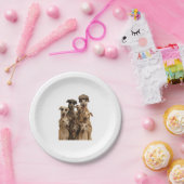 Grijze Hond Papieren Bordje (Feest)