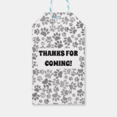 Grijze honden schilderen op maat cadeaulabel (Achterkant)