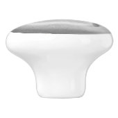 Grijze hondenpootafdrukken keramische knop (Zijkant)