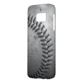 Grijze honkbal Case-Mate samsung galaxy hoesje (Achterkant Links)