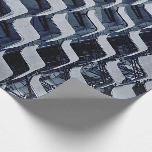 Grijze hoogbouw cadeaupapier (Hoek)