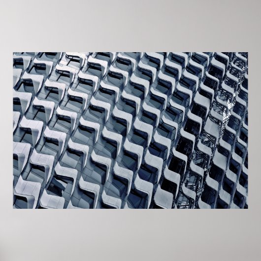 Grijze hoogbouw poster (Voorkant)