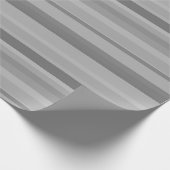 Grijze horizontale strepen cadeaupapier (Hoek)