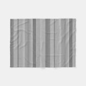 Grijze horizontale strepen fleece deken (Voorkant (Horizontaal))