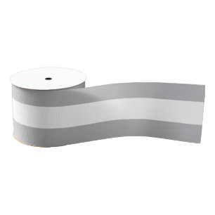 Grijze horizontale strepen grosgrain lint