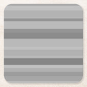 Grijze horizontale strepen kartonnen onderzetters (Voorkant)