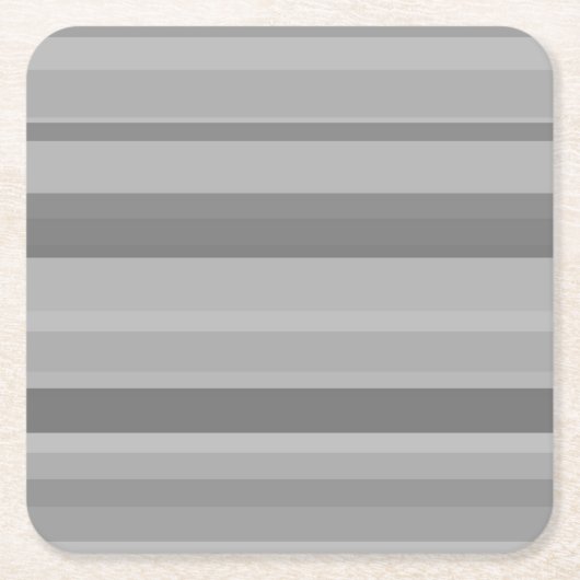 Grijze horizontale strepen kartonnen onderzetters (Voorkant)