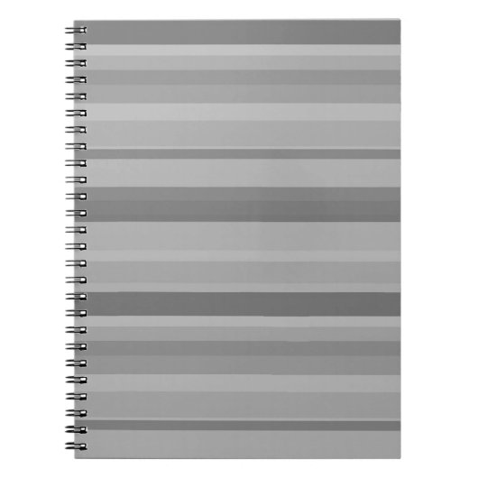 Grijze horizontale strepen notitieboek (Voorkant)