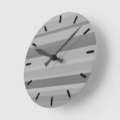 Grijze horizontale strepen ronde klok (Hoek)