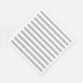 Grijze horizontale strepen servetten (Hoek)