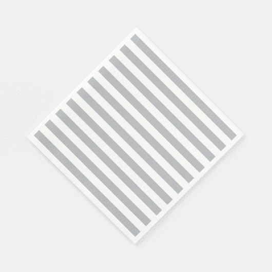 Grijze horizontale strepen servetten (Hoek)