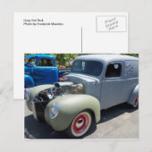 Grijze Hot Rod Briefkaart (Voorkant / Achterkant)