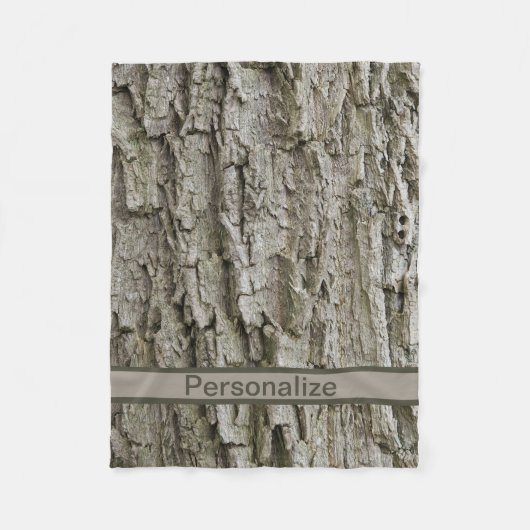 grijze houtdeken van het land fleece deken (Voorkant)