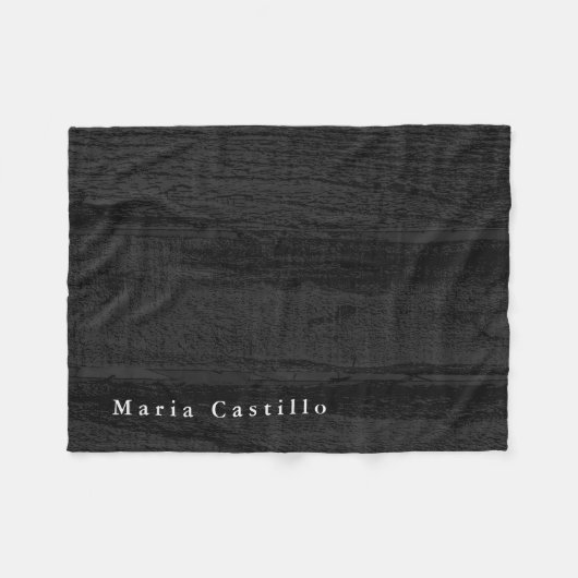 Grijze houten achtergrond Minimalistische Moderne Fleece Deken (Voorkant (Horizontaal))