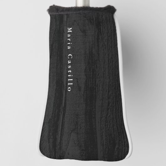 Grijze houten achtergrond Minimalistische Moderne Golfheadcover (Draai 90)