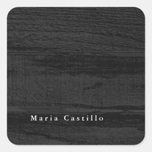 Grijze houten achtergrond Minimalistische Moderne  Vierkante Sticker (Voorkant)