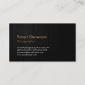Grijze houten fotograaf Kunststof Visitekaartje (Achterkant)