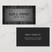 Grijze houten korrels en Suede look Visitekaartje (Voorkant / Achterkant)