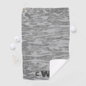 Grijze houten korrels golfhanddoek (Insitu)