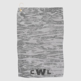 Grijze houten korrels golfhanddoek