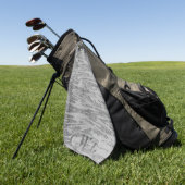 Grijze houten korrels golfhanddoek (Groen)