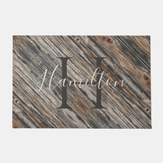 Grijze houten ontwerpdeur en -deur HAMbWG Deurmat (Voorkant)