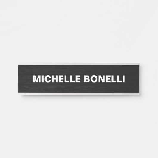 Grijze houten ontwerpplaat Legitieme tekst Deurbordje (Voorkant)