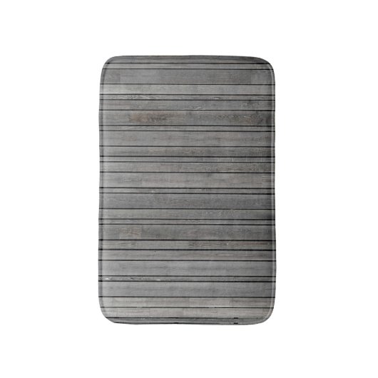 Grijze houten paneel hek badmat (Voorkant Verticaal)