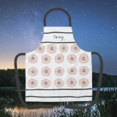 Grijze houtskool en roze Floral Apron Schort