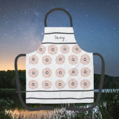 Grijze houtskool en roze Floral Apron Schort