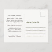 Grijze Huis Gevels Nieuw Adres Briefkaart (Achterkant)