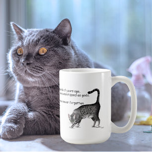 Grijze humoristische Egyptische Mau kat Koffiemok