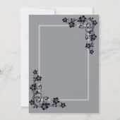 Grijze huwelijksuitnodiging / eenvoudig & romantis kaart (Achterkant)