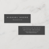 Grijze, indrukwekkende kwaliteitsbestendig mini visitekaartje (Voorkant / Achterkant)