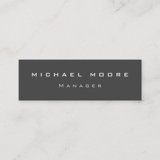 Grijze, indrukwekkende kwaliteitsbestendig mini visitekaartje (Voorkant)