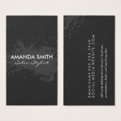 Grijze inktplatter Salon Stylist Visitekaartje (Voorkant /achterkant)