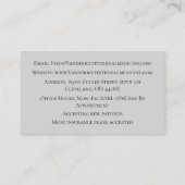 Grijze internist DR Menselijk Lichaam Interne Gene Visitekaartje (Achterkant)