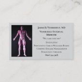 Grijze internist DR Menselijk Lichaam Interne Gene Visitekaartje (Voorkant)