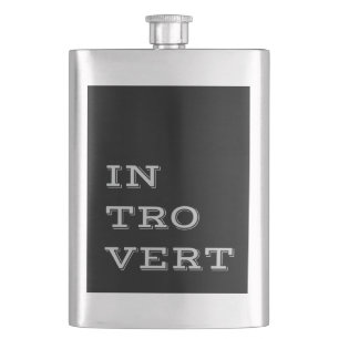 Grijze introverflessen heupfles