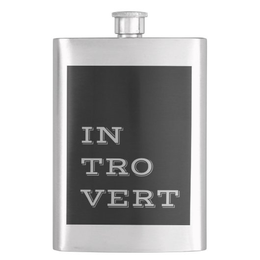 Grijze introverflessen heupfles (Voorkant)