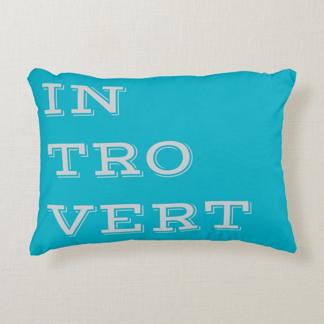 Grijze Introvert Accent Pillow Decoratief Kussen (Voorkant)