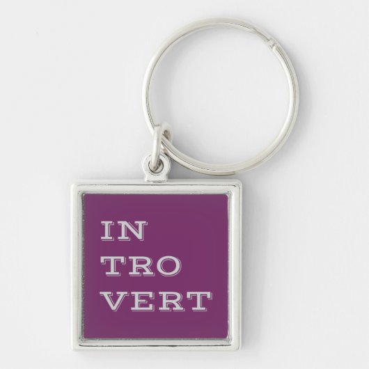 Grijze Introvert-Sleutelhanger Sleutelhanger (Voorkant)