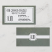 Grijze Italiaanse Grunge  Effect Visitekaartje (Voorkant / Achterkant)